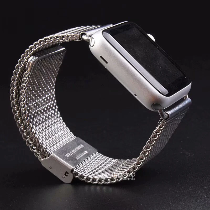 1.0mm Milanese Band for Apple Watch 49mm 45mm 44mm 41mm 40mm 38mm 42mm Metal Bracelet for Iwatch 8 7 6 5 4 SE 0.4mm 0.6mmm Strap