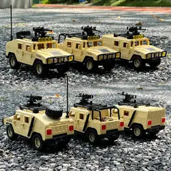 MOC Military Off-Road Hummers Vehicle Car Army car Building Blocks  Education Bricks Toys For Boys Kids Holiday Gifts