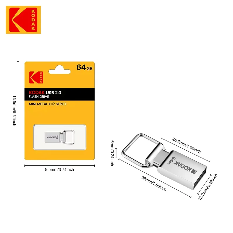 KODAK K112 Mini USB Flash Drive USB2.0 Pen Geheugen Drive 32GB 64GB128GB U Disk USB2.0 Draagbare Geheugen voor Auto PC