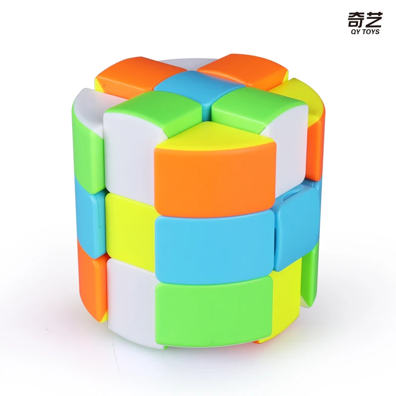 [ECube] QiYi Cylindrical Cube 3x3x3 Stickerless Strange-Shape Magic Cube Twisty Mgaic Cube Educational Puzzle Toys Learning&amp