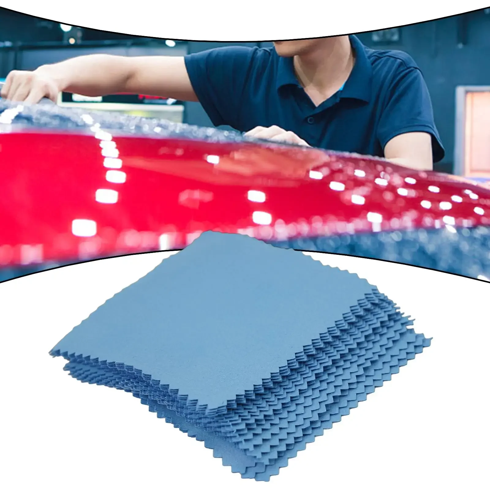 

Coating Lint-Free 20PCS Microfiber Cleaning Cloths Ceramic Car 10*10 cm Blue Automotive Supplies Accessories