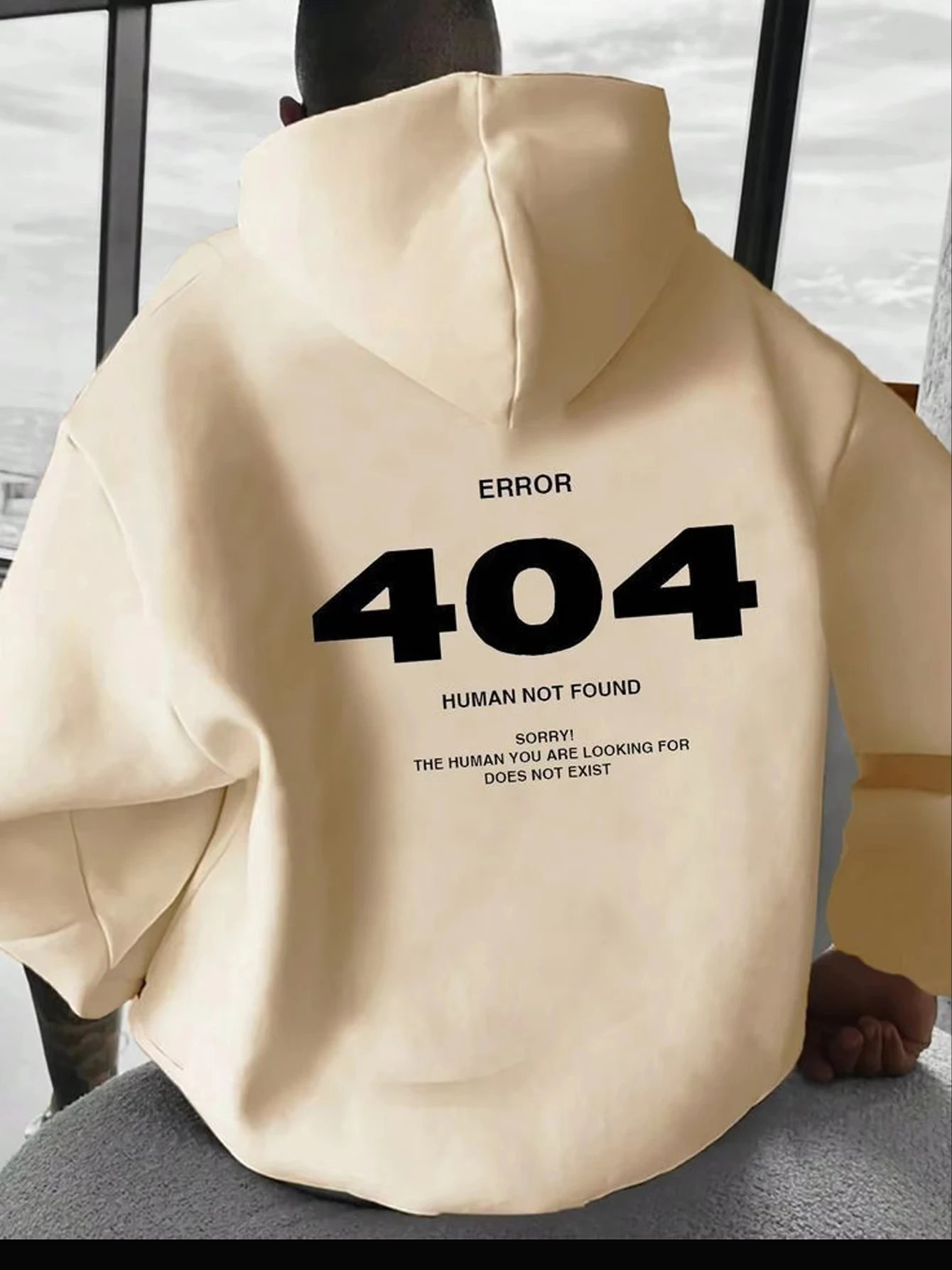 Harajuku Men's Hoodie Hip Hop Pullover Hooded 404 Graphic Casual Sweatshirts Men Women Oversize Cotton Hoodies Mens Clothing.