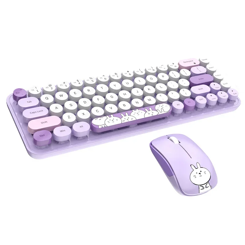 Mofii Colorful Wireless Keyboard And Mouse Ergonomic Small Typewriter Keyboard And Mouse Combination Office Cute And Compact Por