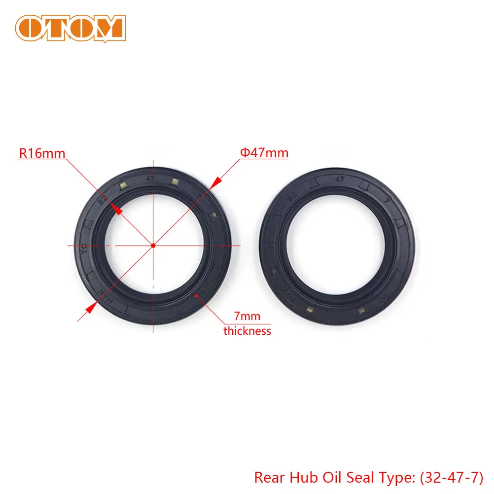 OTOM 32*47*7mm Rear Wheel Hub Oil Seal Motocross Accessories O-ring Rubber Sealing Gasket For KTM HUSQVARNA EXC SX XCF TE FC TC