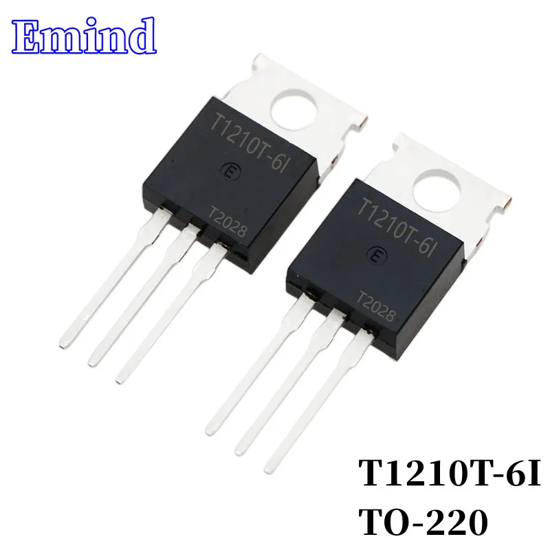 20/50/100/200/500Pcs T1210T-6I Triac 12A/600V TO-220 DIP Thyristor Large Chip