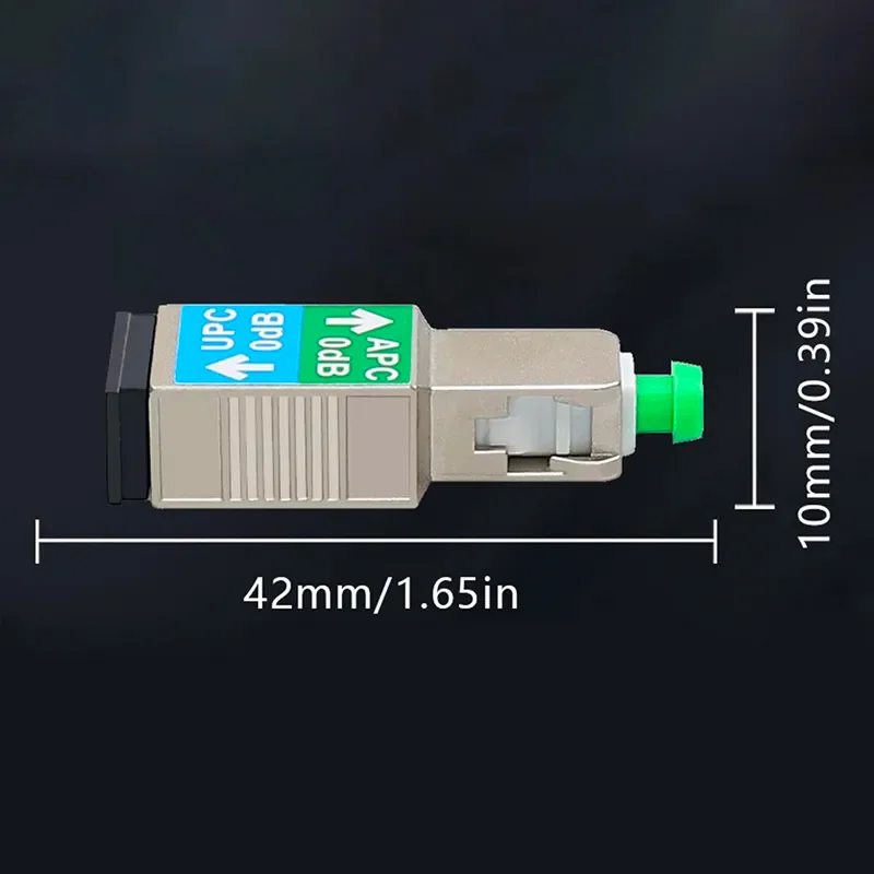 Fiber Optic Adapter APC/UPC SC Male to APC/UPC SC Female 0dB Attenuator Single-mode 1200nm-1600nm Converter Fiber Connector