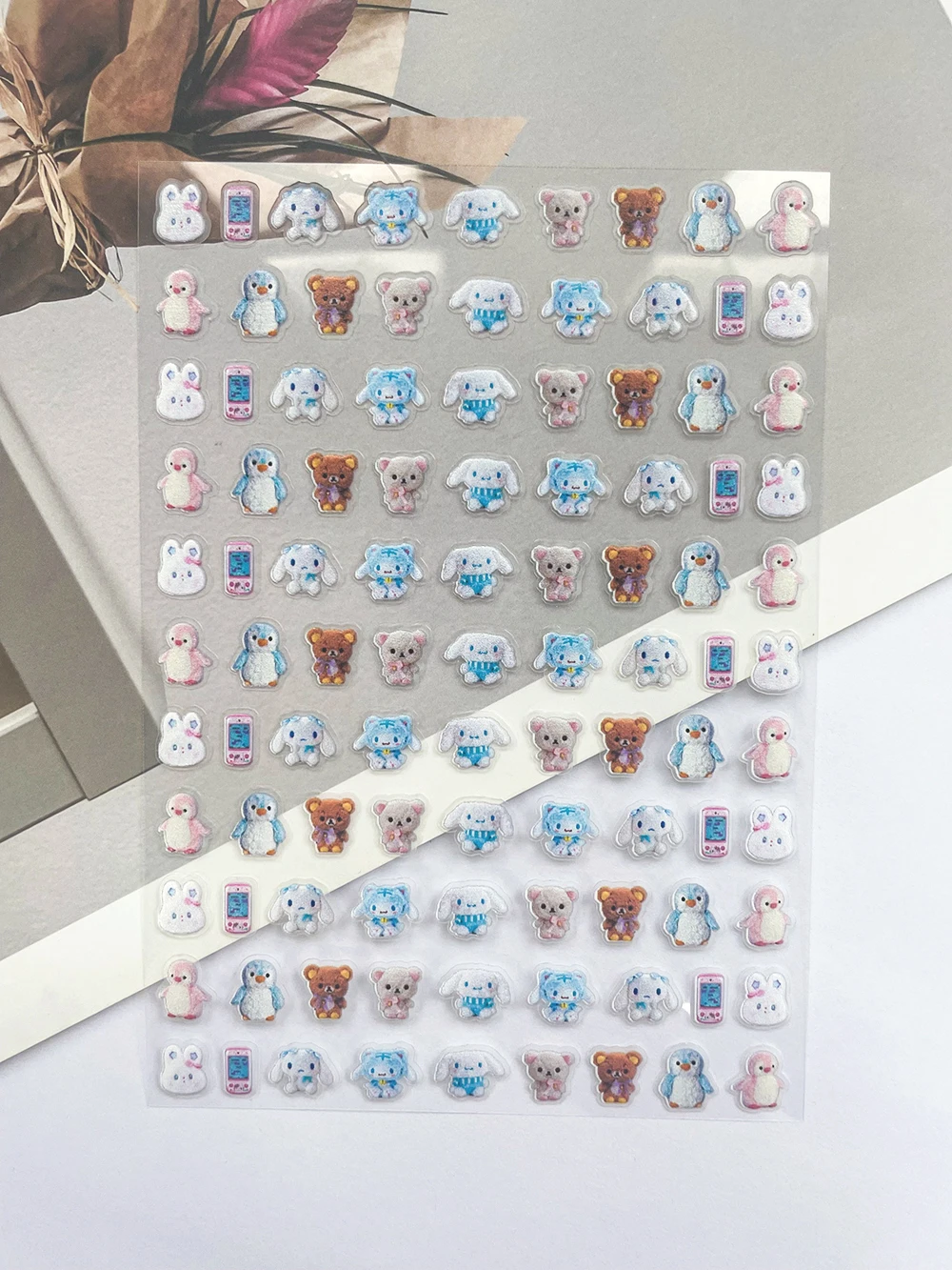 1 قطعة بولي كلوريد الفينيل سيقان طويلة صغيرة Hellokitty المشارك السلع ملصقات مسمار الفن Diy بها بنفسك سماعة غطاء الغيتار دفتر ملصقات مقاومة للماء الهدايا