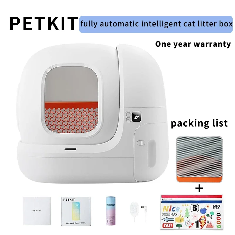 

Petkit fully automatic intelligent cat litter box Application monitoring 76L Extra Large App Control Maceta de arena para gatos