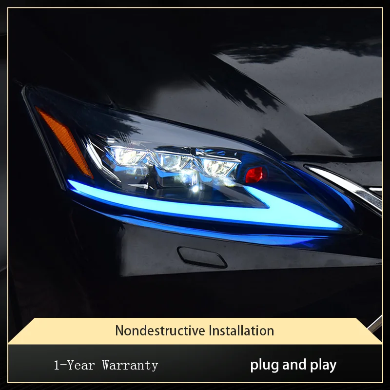 Car Lights For Lexus S200 ES260 ES250 ES300 ES350 2006-2012 Head High Configurate LED Projector 3 Lens Headlight Accessories