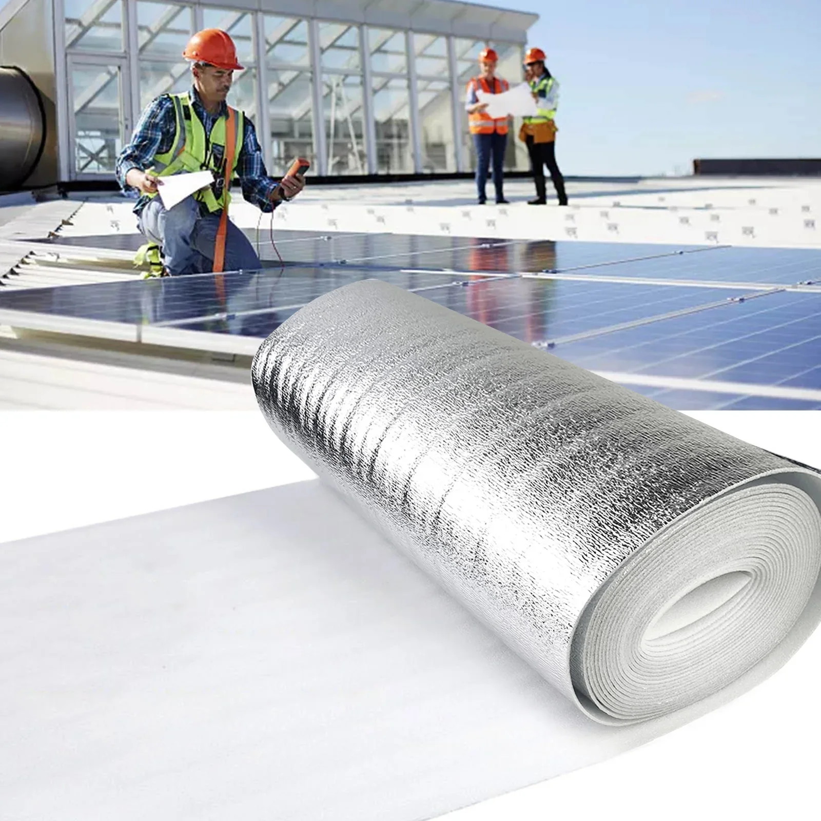 1 Roll Wall Thermal Insulation Multi-Function Reflective Film 5/10m PET Aluminum Foil Thermal Insulation Film Home Decoration
