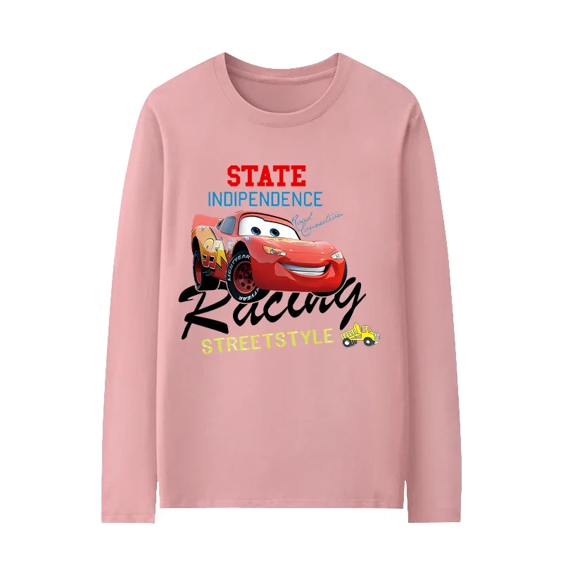 Koszulka z długim rękawem dla dzieci, jesienna, z motywem Zygzaka McQueena, wyścigów, anime, kreskówki, odzież z motywami popkulturowymi, dla chłopców i dziewcząt, modna.