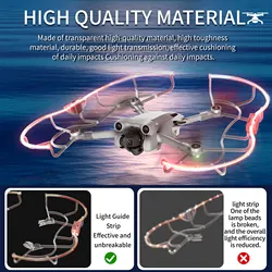 STARTRC LED Propeller Guard for DJI Mini 3 Pro Flash Light Propellers Protector Anti-collision Ring Protective Cover Accessories