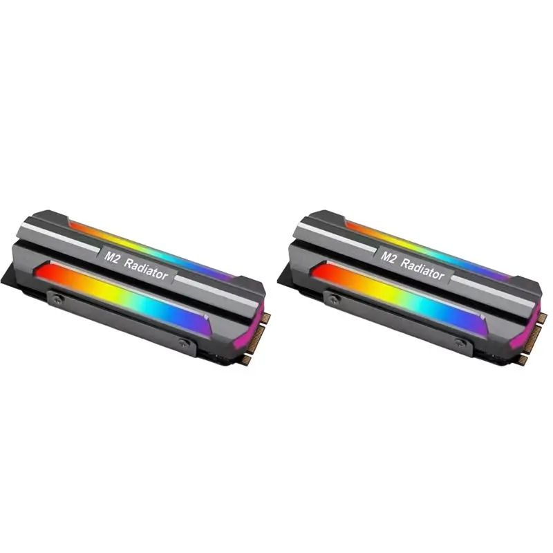 Ingenious-2X Novo Dissipador de Calor ICE Whale M.2 2280 SSD com Efeito de Iluminação ARGB Sincronizada, Radiador para Unidade de Estado Sólido M.2 Nvme