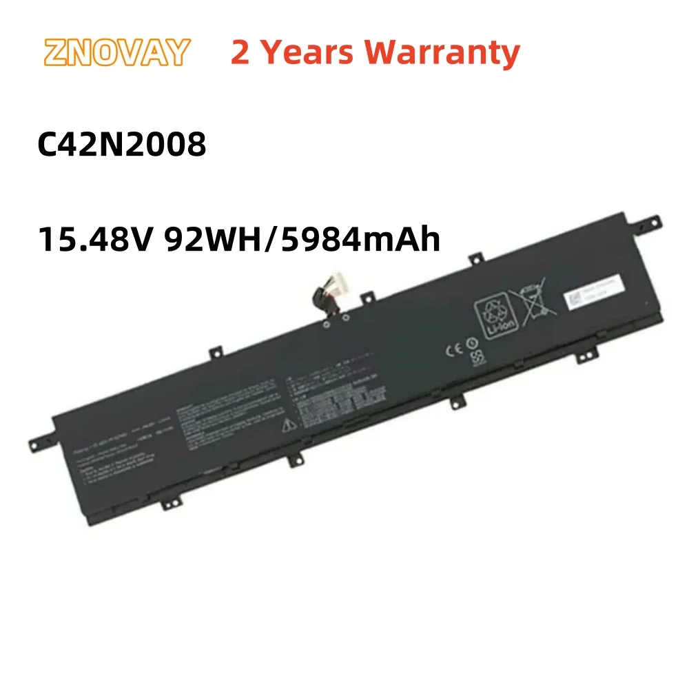 

ZNOVAY 92WH C42N2008 Laptop Battery For ASUS ZenBook Pro Duo 15 OLED UX582 UX582LR Series XS74T UX582LR-H2002TS H2003R LR-XS74T