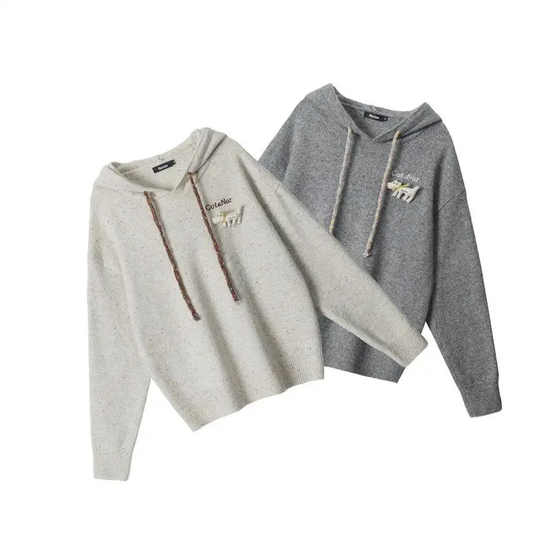 

HeyHenry толстовка с капюшоном большого размера для пар, трикотаж, мягкий слэ, женская внутренняя одежда, мужская верхняя одежда, осенне-зимний повседневный свитер