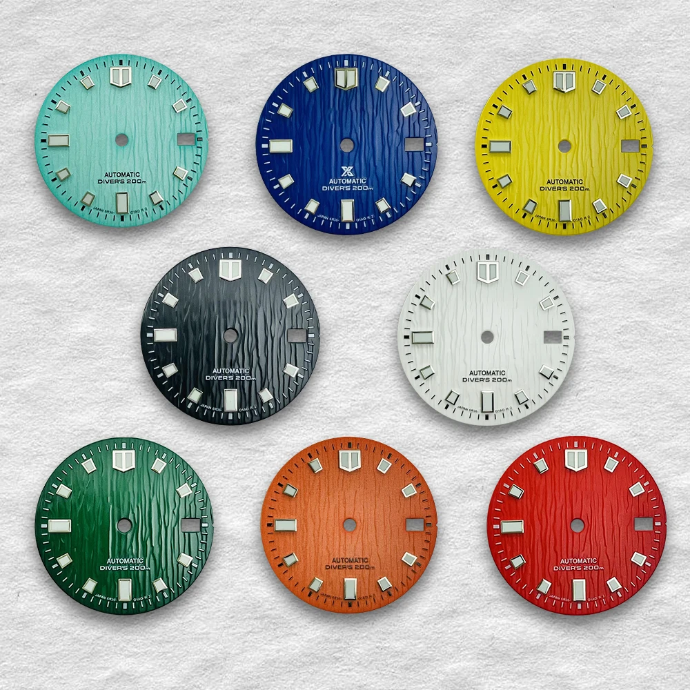 

28.5mm S Logo Bark Grain Dial Suitable For NH35 NH36 Automatic Movement Watch Modification Accessories