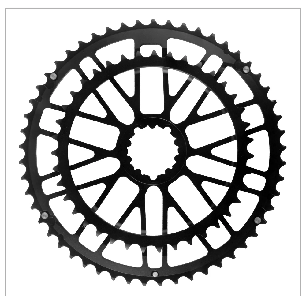 WUZEI Rennrad 3-Schrauben-Direktmontage-Kettenblatt 2x8 9 10 11 12 Gang Fahrrad-Doppelkettenblatt aus Aluminiumlegierung – Detail 15