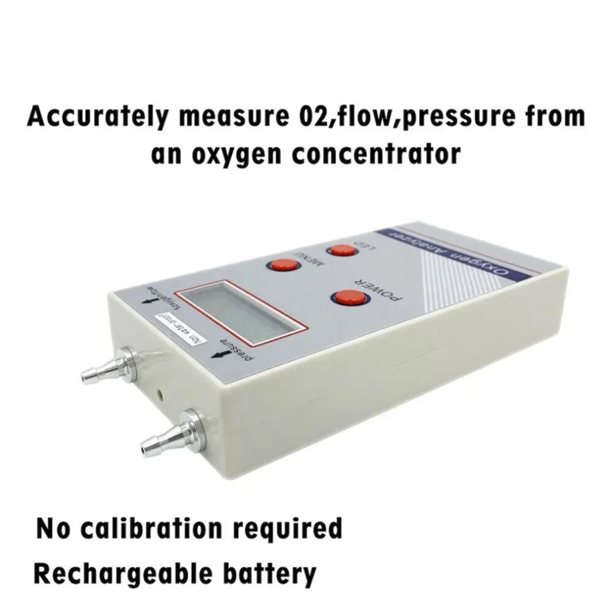 Zuurstof Analyzer Professionele Draagbare O2 Zuurstofconcentratie Meter Detector 21%-100% O2 Meter Gasdetector EU Plug