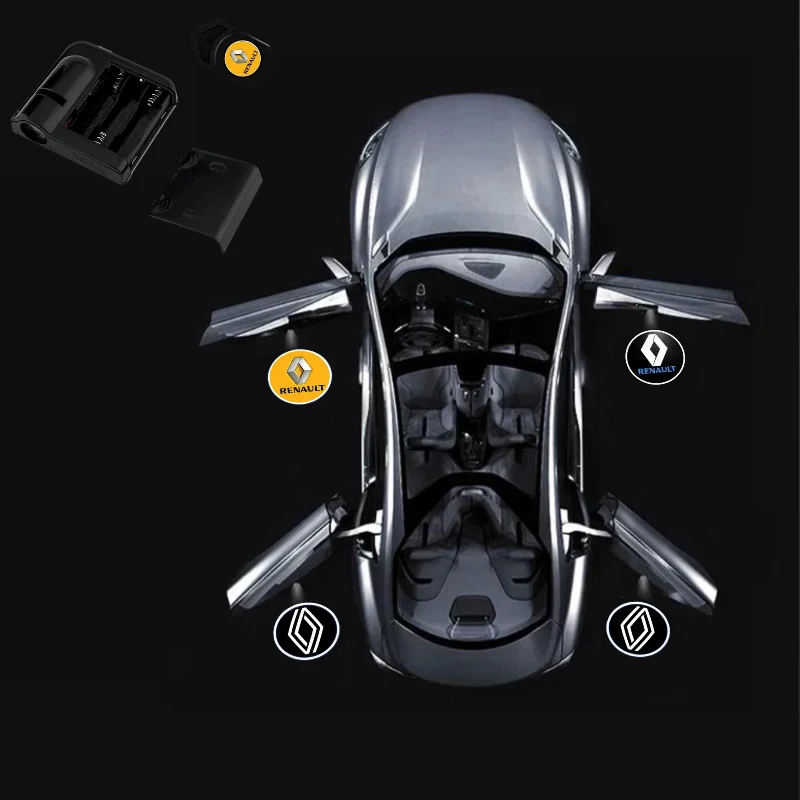 

1/2pcs LED Car door universal projector high-definition welcome lights For Renault Clio Laguna 2 Megane 2 3 Duster Logan Captur