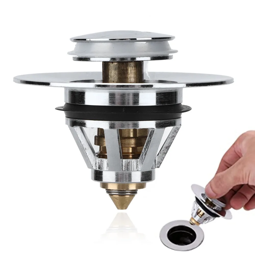 

Accessory With Gasket Bounce Drain Filter All Brass 62*40mm Sink Drain Stopper Sink Stopper Bathroom Sink