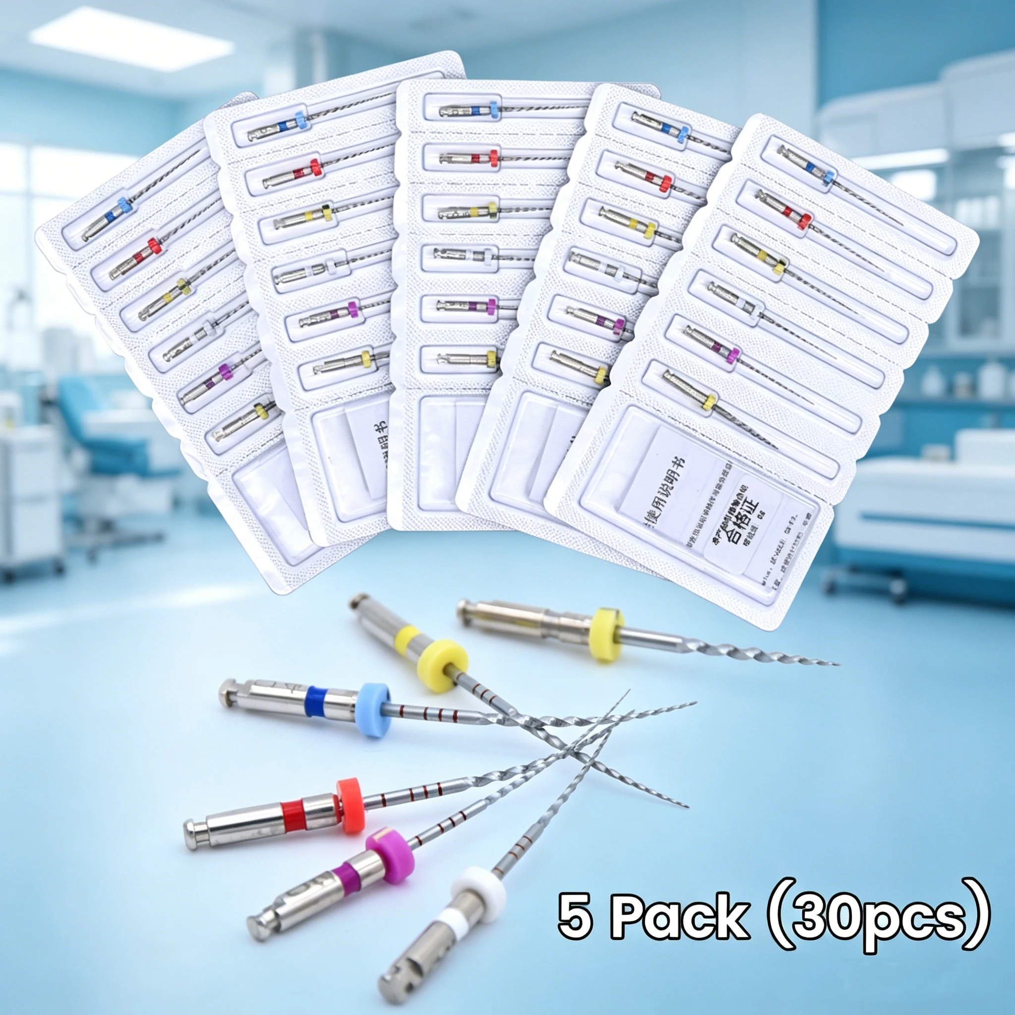5 Pack (30pcs) SOCO PLUS SC Plus Activated Root Canal File Dentist Tools Endodontic COXO Files Dental Rotary Files SOCO Dental