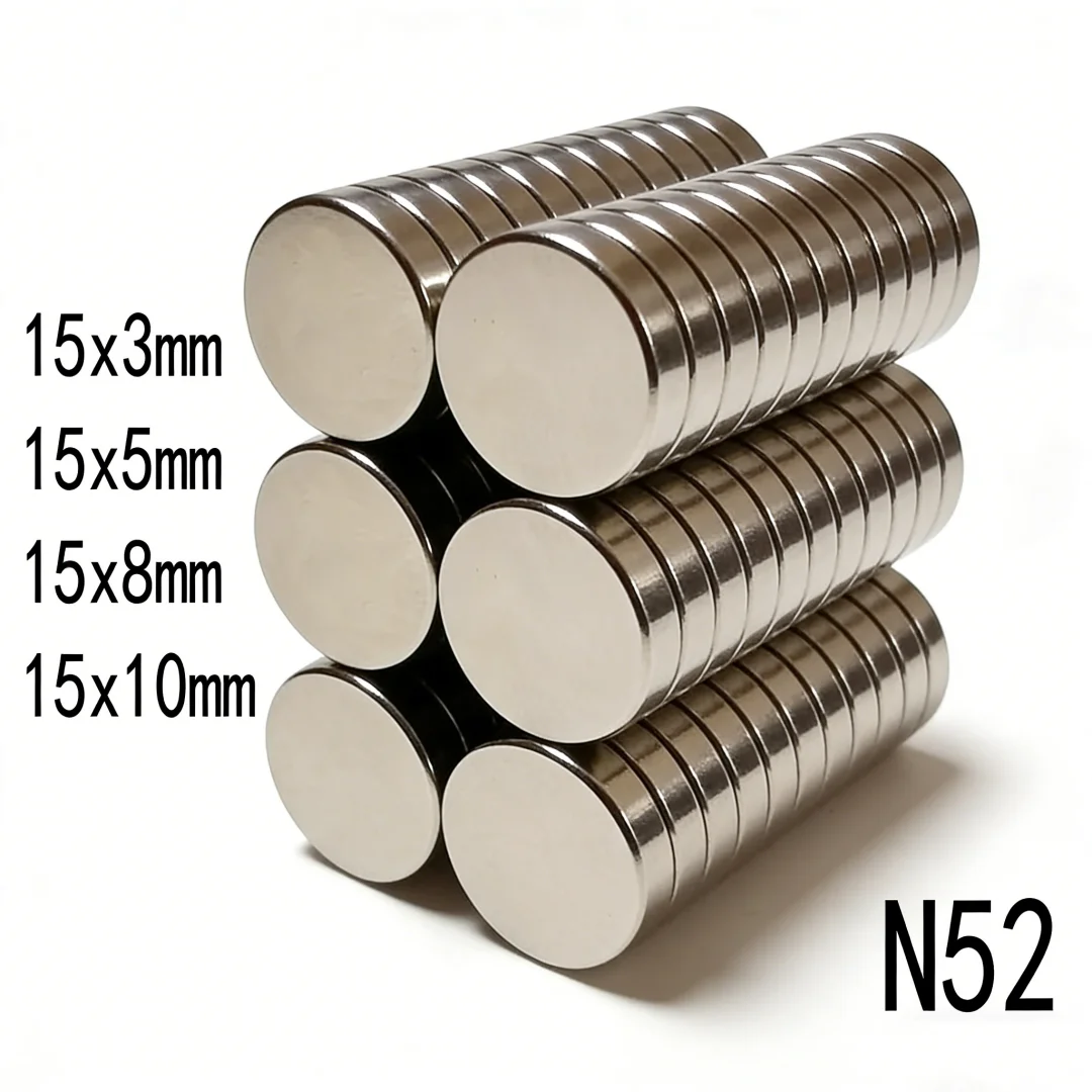 N52 15x5 15x3 15x8 15x10 Double-sided Tape Superpower Magnetic Scooter Engine Magnets Motor Ebike Nickle Magnetic Fridge DIY