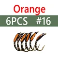 6 piezas, talla 16, naranja