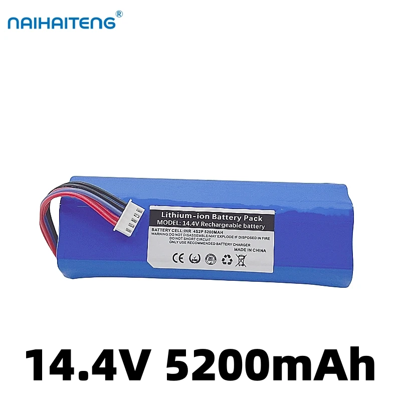 

14.4V 14.8V 5200mAh 18650 4S2P Rechargeable Li-ion Battery Pack For ECOVACS T5 T8 T9 Max/Aivi/Power DBX11 DX65 DX93 Wholesale