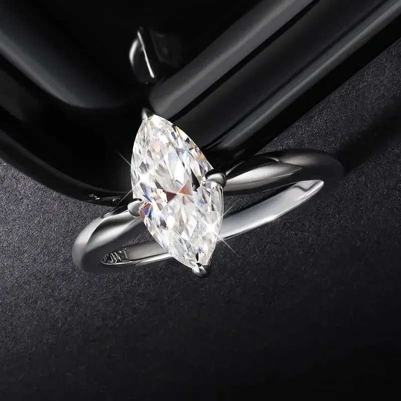 NASIA Marquise Moissanite Stackable Ring Set 100% S925 Silver For Women Diamond Bridal Wedding Band Fine Jewelry With GRA 2026