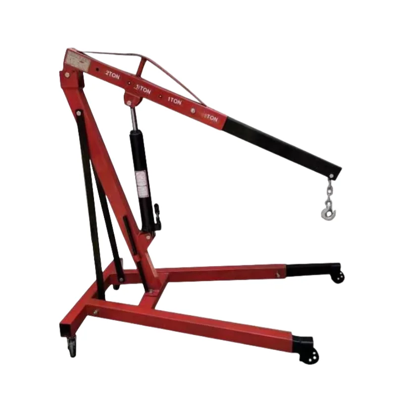 2T Portable Hydraulic Engine Crane, Ideal for Garage and DIY Engine Maintenance