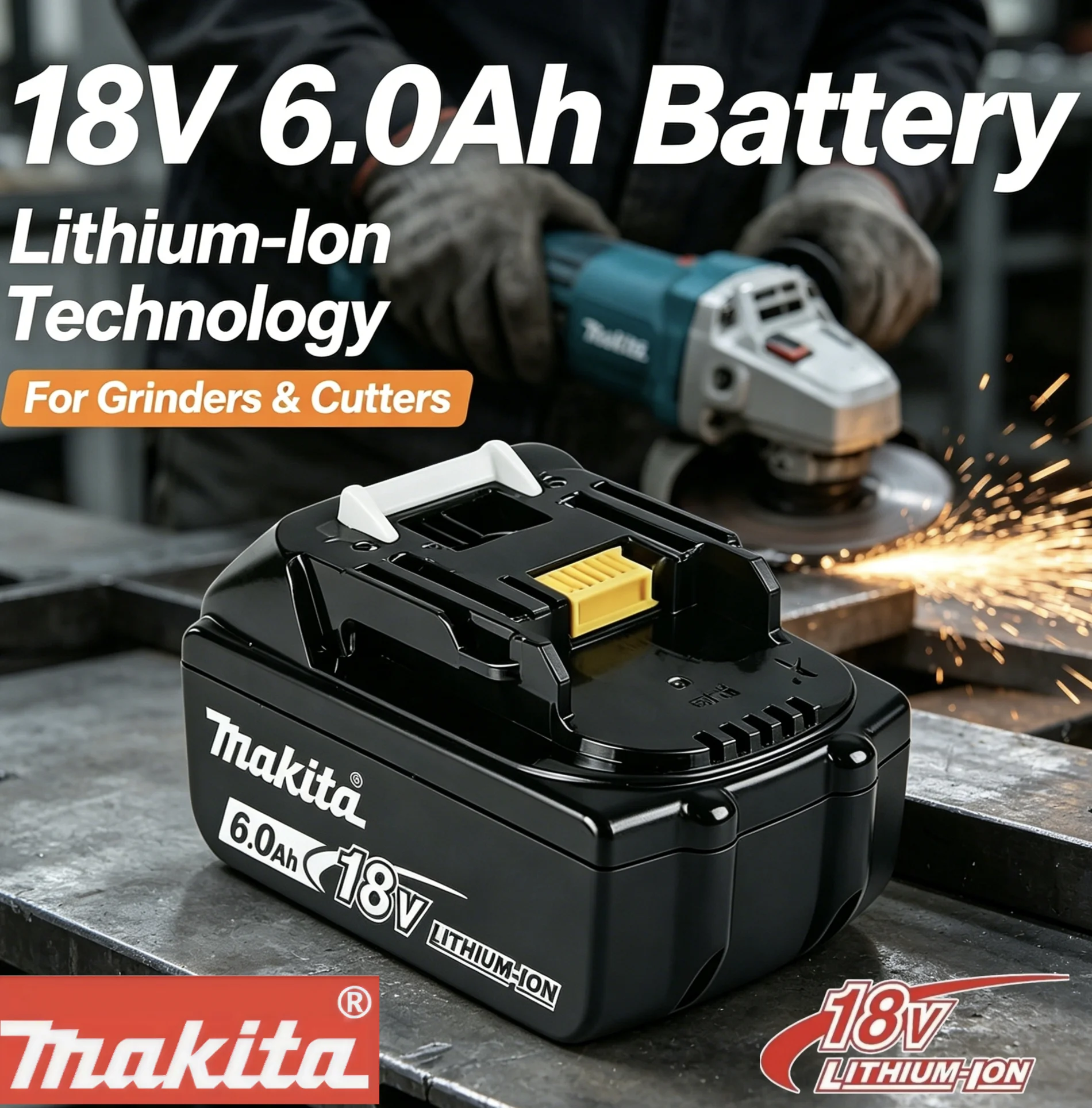 100% Original Makita 18V LXT 6000mAh Li-ion Battery With LED Power Indicator Replacement For Makita Cordless Power Tools