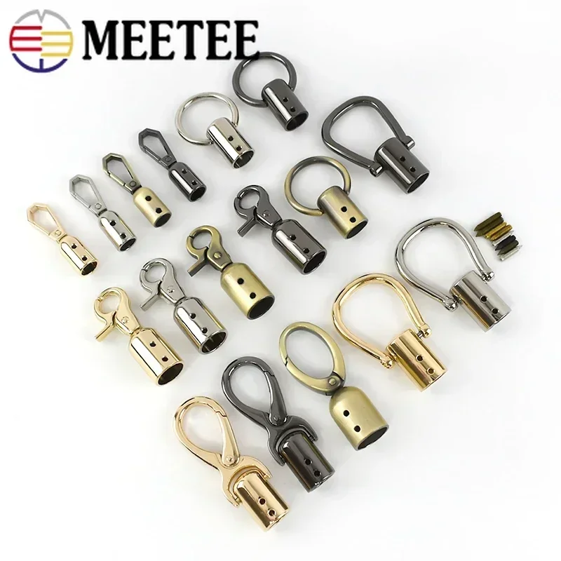 4/10 pz Meetee fibbie in metallo nappa Cap Clip chiusura borsa cinturino fermacavo chiusura gancio borsa Hang Clamp accessori Hardware fai da te