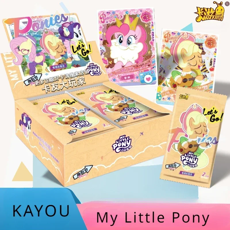 

KAYOU My Little Pony Collection Card Hobby Anime Peripherals Characters Sunny Starscout Christmas Present Toys Cards Box