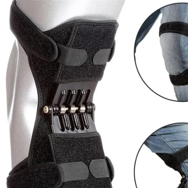 Sport Joint Patella Power Lift Knee Braces Elderly Walking Support Protect Fixed Booster Breathable Rebound Spring Knee New