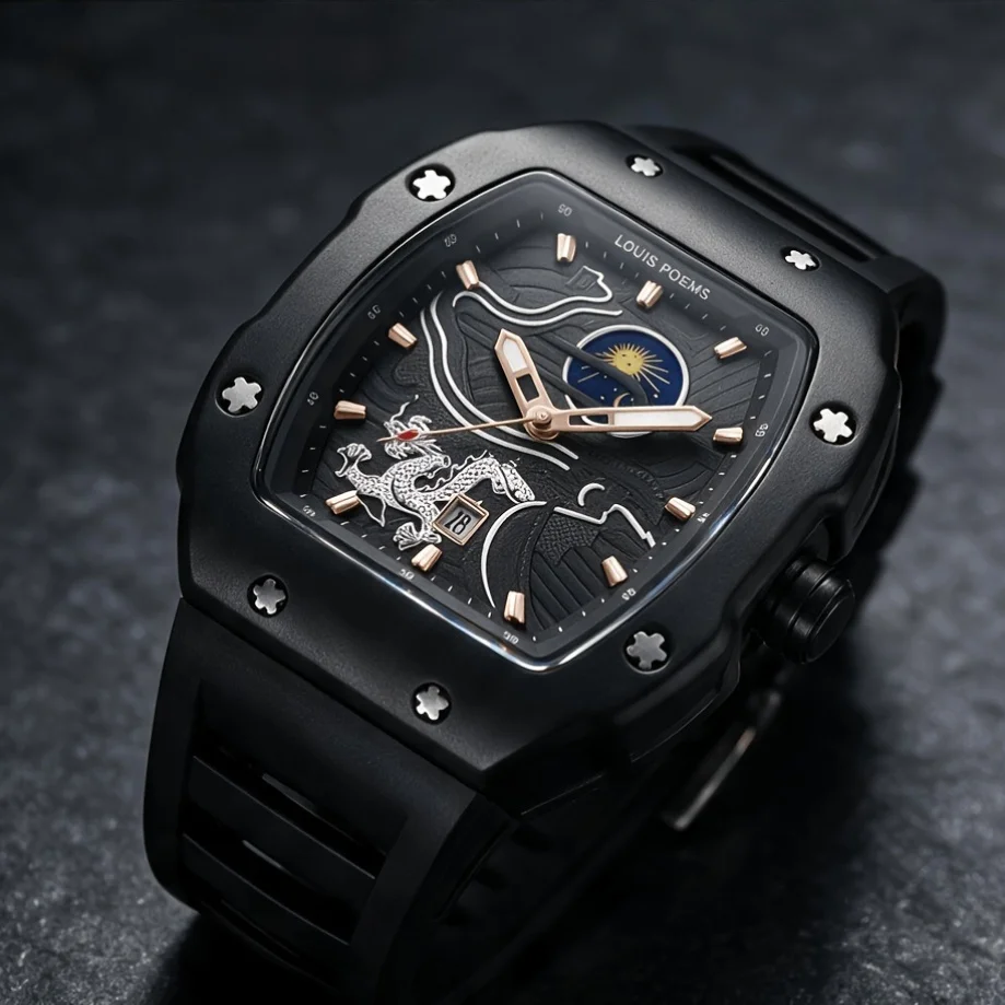 CILOA New Light Luxury Men's Watch, Large Dial Business Style Quartz Wristwatch, Ideal Gift for Men