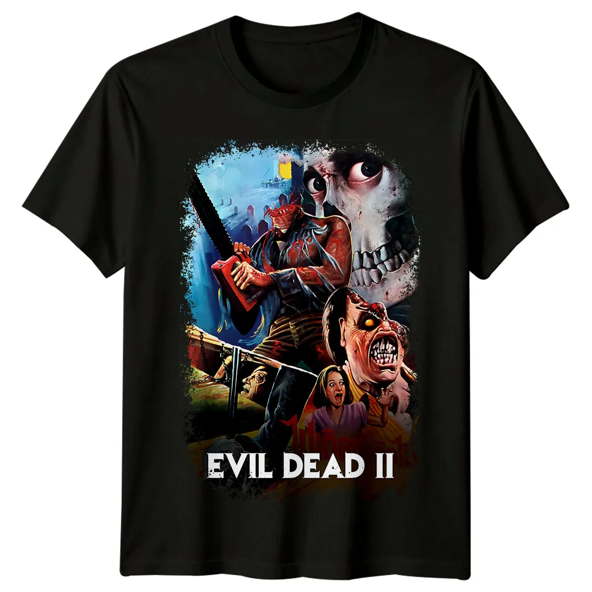 

Evil Dead II 1987 Movie Poster Inspired T Shirt Retro 80s