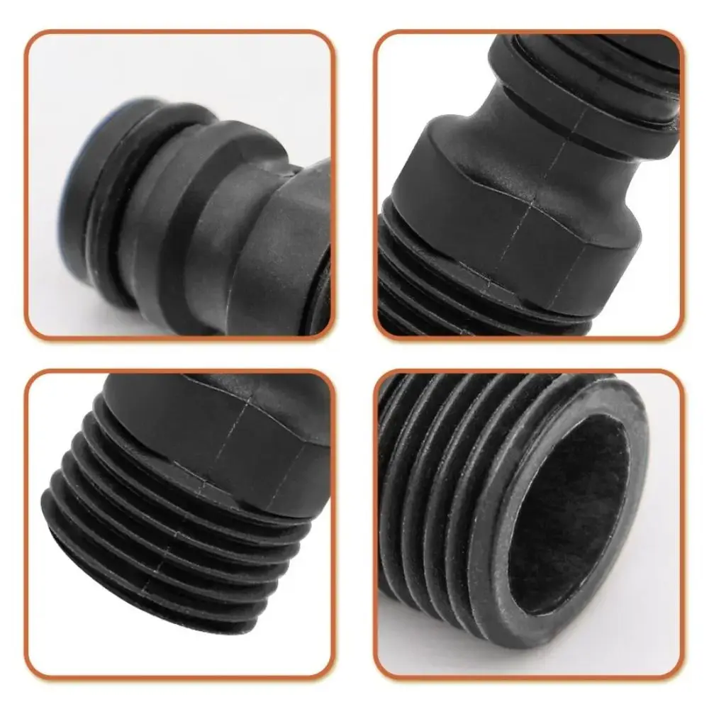 2PCS Universal 1/2" BSP Thread connector Nipple Connector Plastics Threaded Tap Adaptor Hose Pipe Extension Accessories