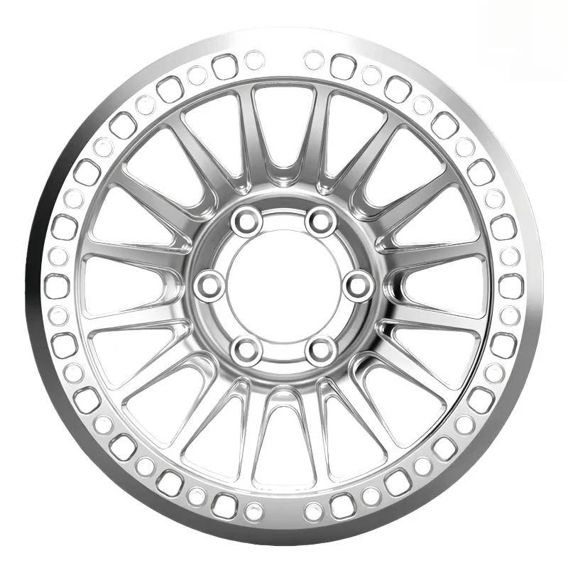 

Forged Aluminum Alloy Beadlock Off-road Wheels Brushed Silver Rim 18-26Inch 40mm ET Wheel