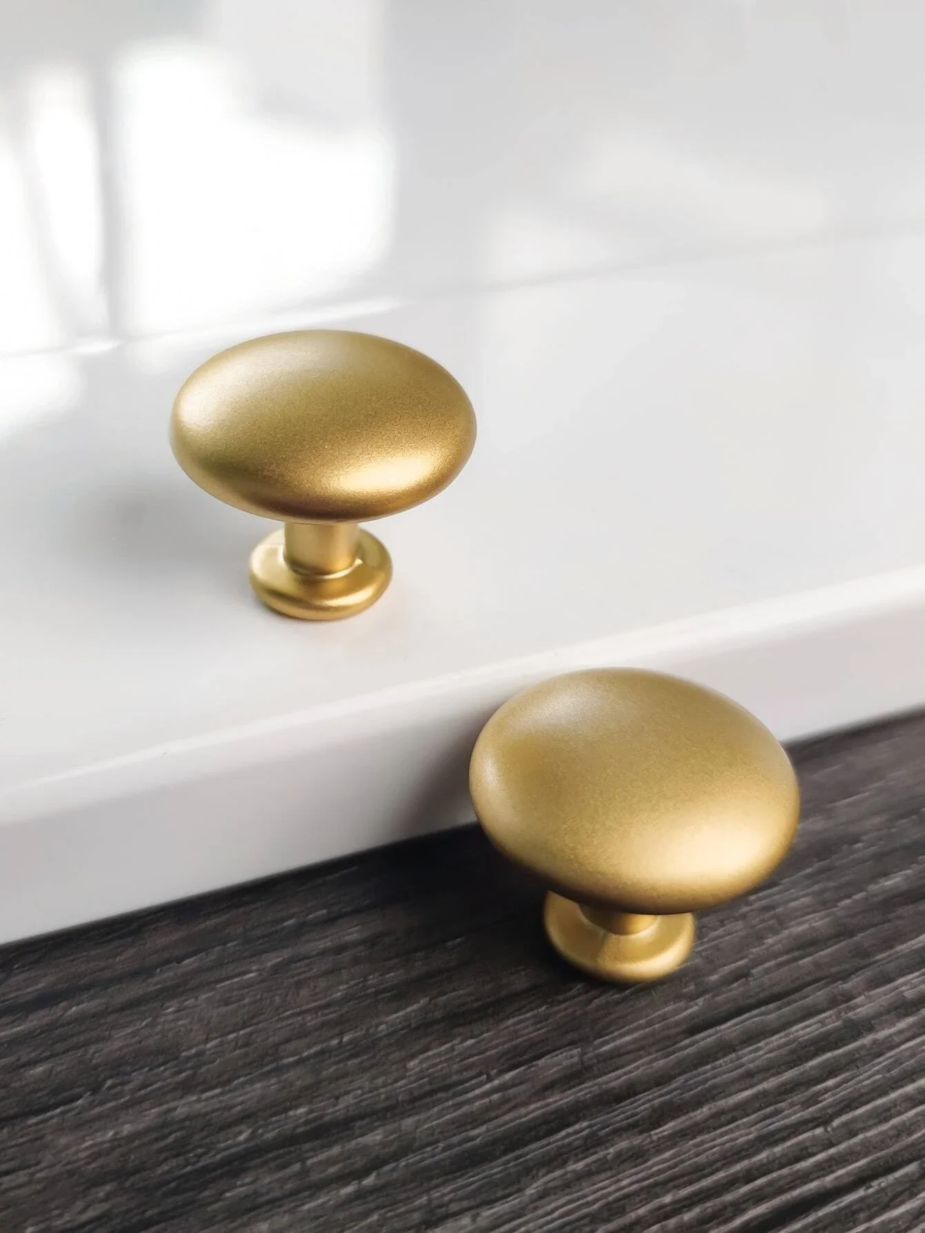 2/4pcs Pack Modern Gold Tone Aluminum Alloy Cabinet Handle Cupboard Drawer Pull Single Hole Mini magnets Rectangle magnet Magnet