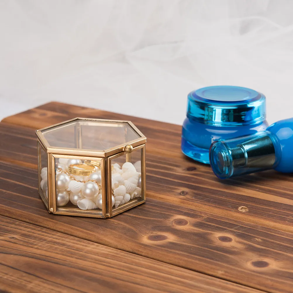 

Vintage Jewelry Box Retro Design Small Trinket Case Jewelry Storage Organizer for Earrings Rings Beads Holder Gift for Women