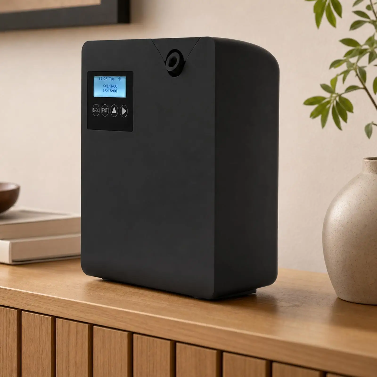 Modern Rectangular Aroma Diffuser Machine for Living Room Kitchen Auto Scent Spray with Display Panel
