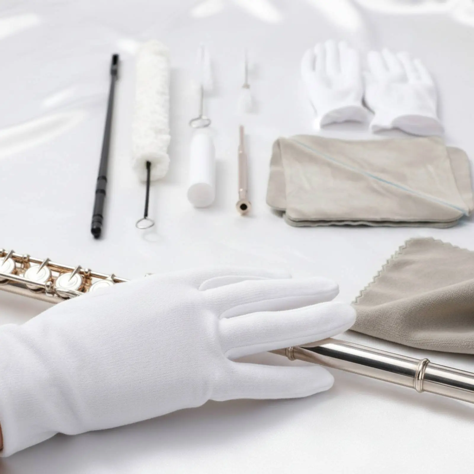 10 Pieces Saxophone Cleaning Kit Soft Cotton Saxophone Care Set Woodwind Cleaning Kit Reusable Music Accessory High Absorbency
