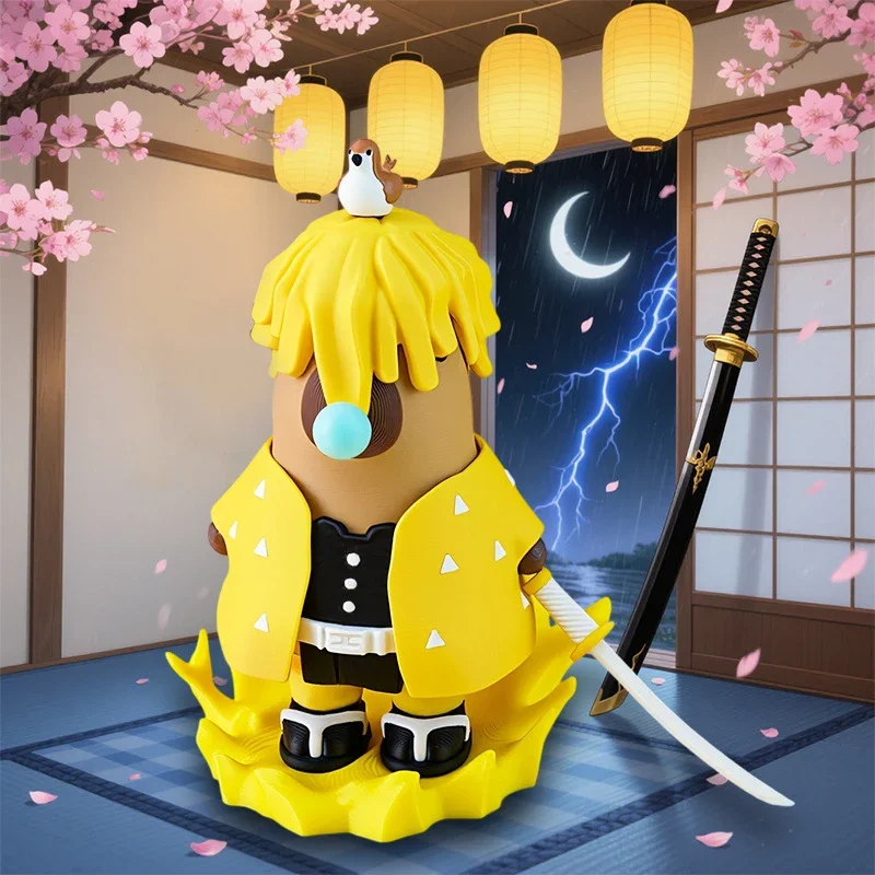 Funny Capybara Cosplay Figurine Set - Pop Culture & Anime Styles, Collectible Toy for Desk Decor & Gifts