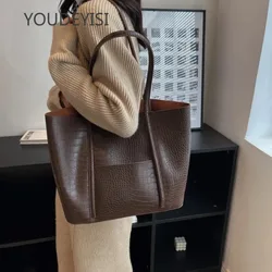 YOUDEYISI Women Large Pu Leather Shoulder Bag Vintage Fashion Leather Material Trendy Designer Women's Fashion Handbag