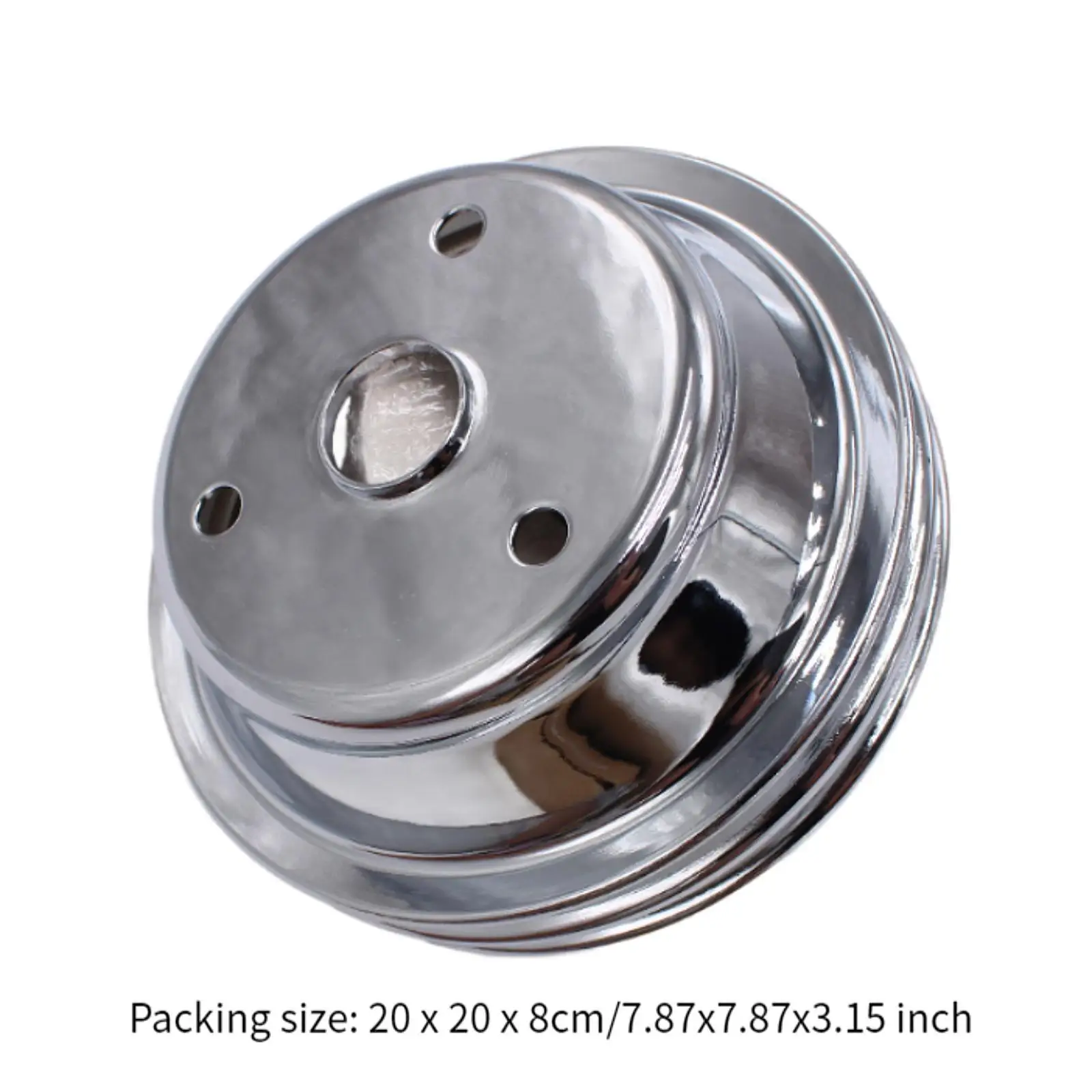 Double Groove Long Water Pump Pulley Silver V Belt Garage Engine Part for Chevy SBC Small Block Car Truck