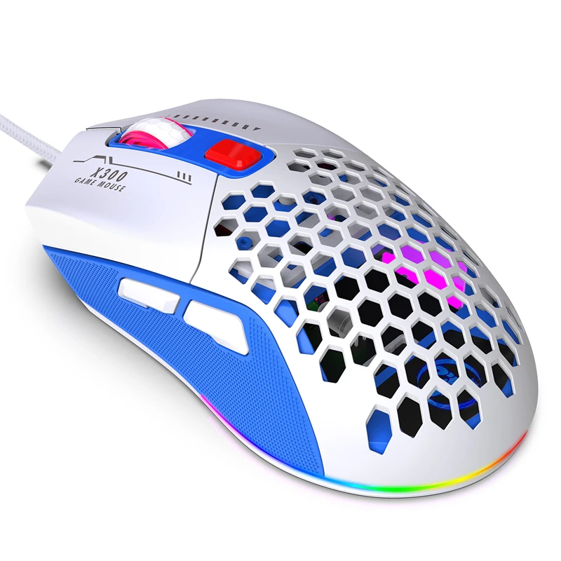 

HHigh Quality Lightweight USB Wired RGB Gaming Mouse 7200DPI Honeycomb Shell Ergonomic For Computer PC Laptop Macro Programming