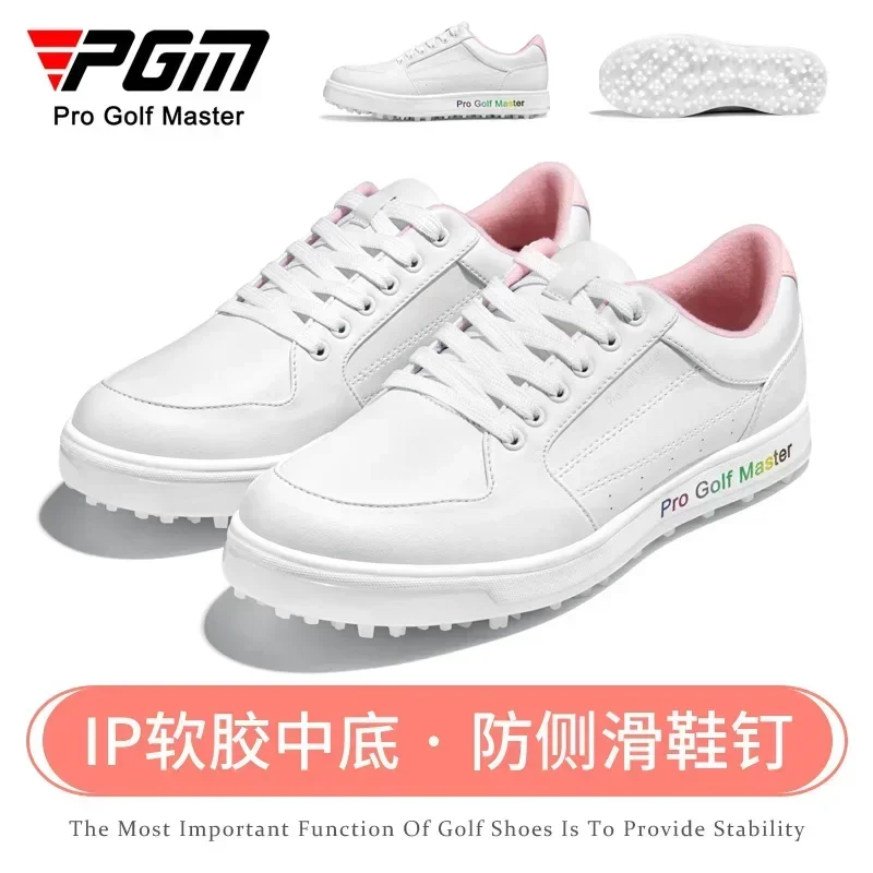 

2027PGM Golf Shoes Women's Super Waterproof Fashion Color Printing Sports Shoes TPU Anti slip Shoe Nails Golf Shoes
