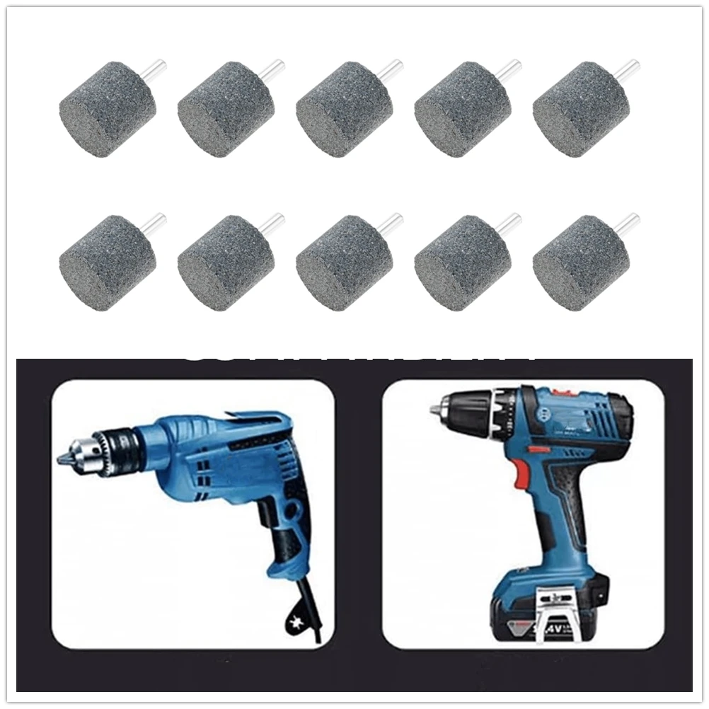 10 قطعة أحجار الطحن الأسطوانية 1/4 "عرقوب 30 مللي متر قطع الرأس الصلب تلميع المعادن متفوقا أدوات كهربائية دوارة الحفر