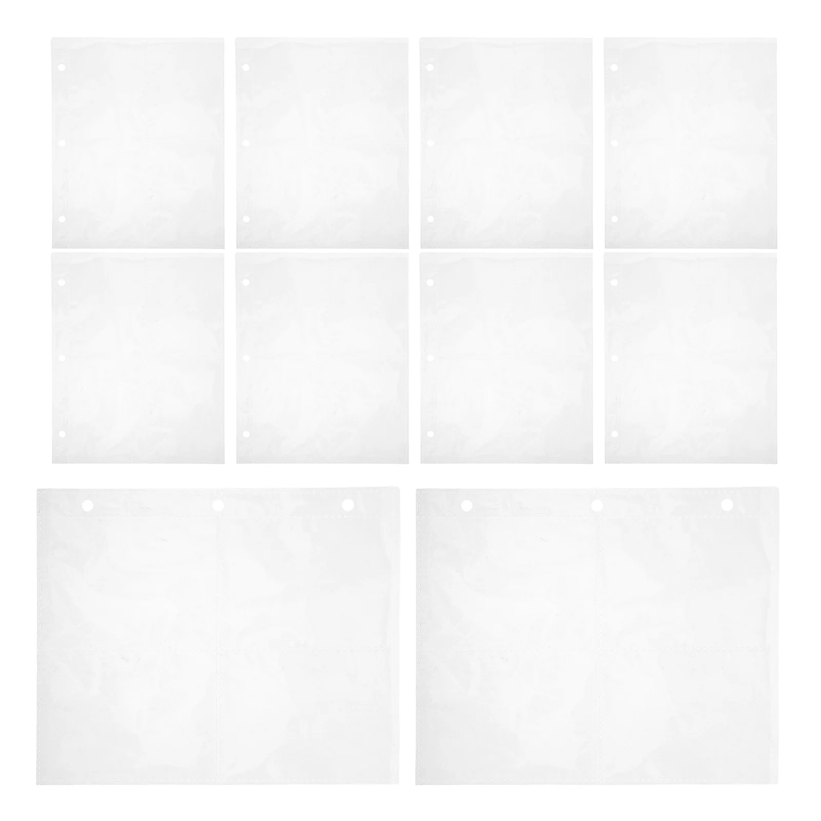 

10pcs Clear Plastic Card Sleeves Refill Inner Pages Transparent Photo Binder Protector Sheets For Trading Sports Cards Pocket