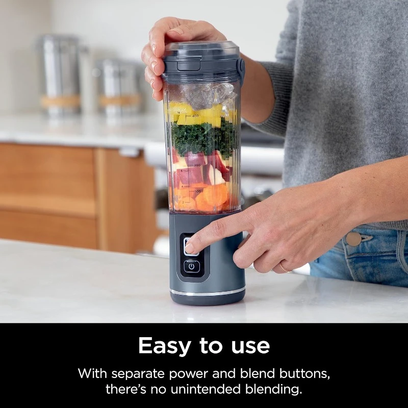 Blast Portable Blender, Cordless, 18oz. Vessel, Personal Blender-for Shakes & Smoothies, BPA Free, Leakproof-Lid & Sip Spout